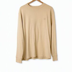 Timberland Weathergear XL Cream Waffle Knit‎ Long Sleeve 100% Cotton Outdoor Top